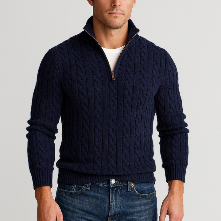 Half Cable-Knit