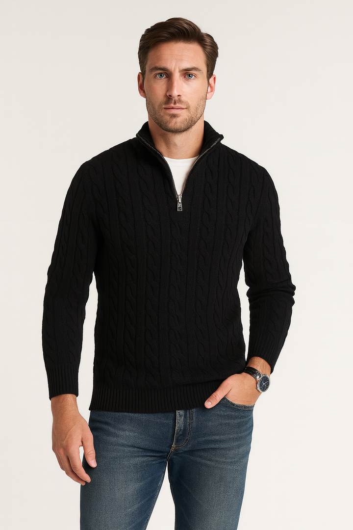Half Cable-Knit