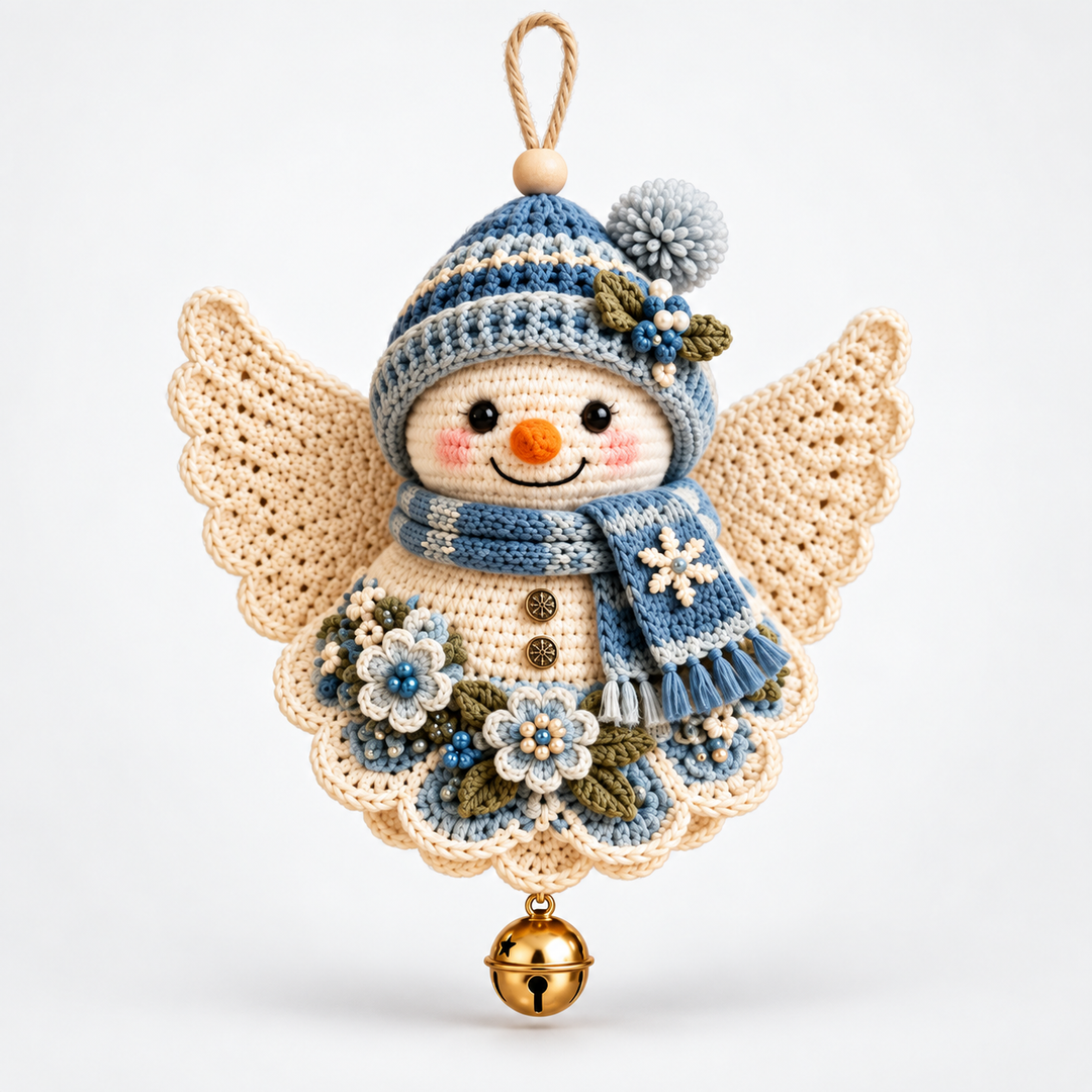 Weihnachtsengel Häkelornamente Set