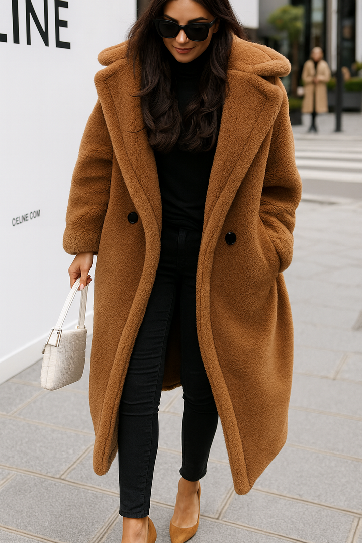 Chaqueta de invierno para mujer estilo diseñador cálida