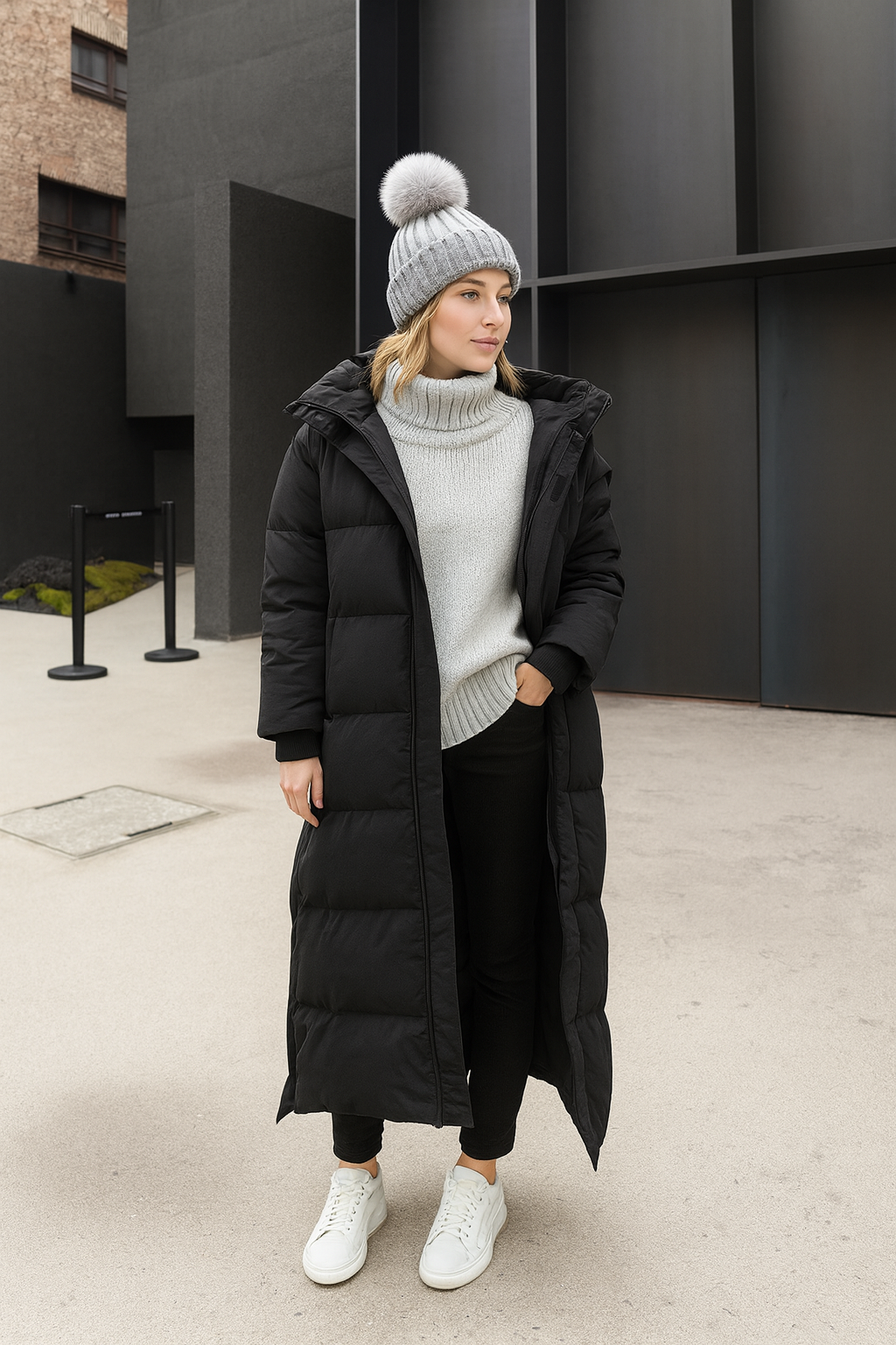 Chaqueta de invierno para mujer, a prueba de viento, elegante