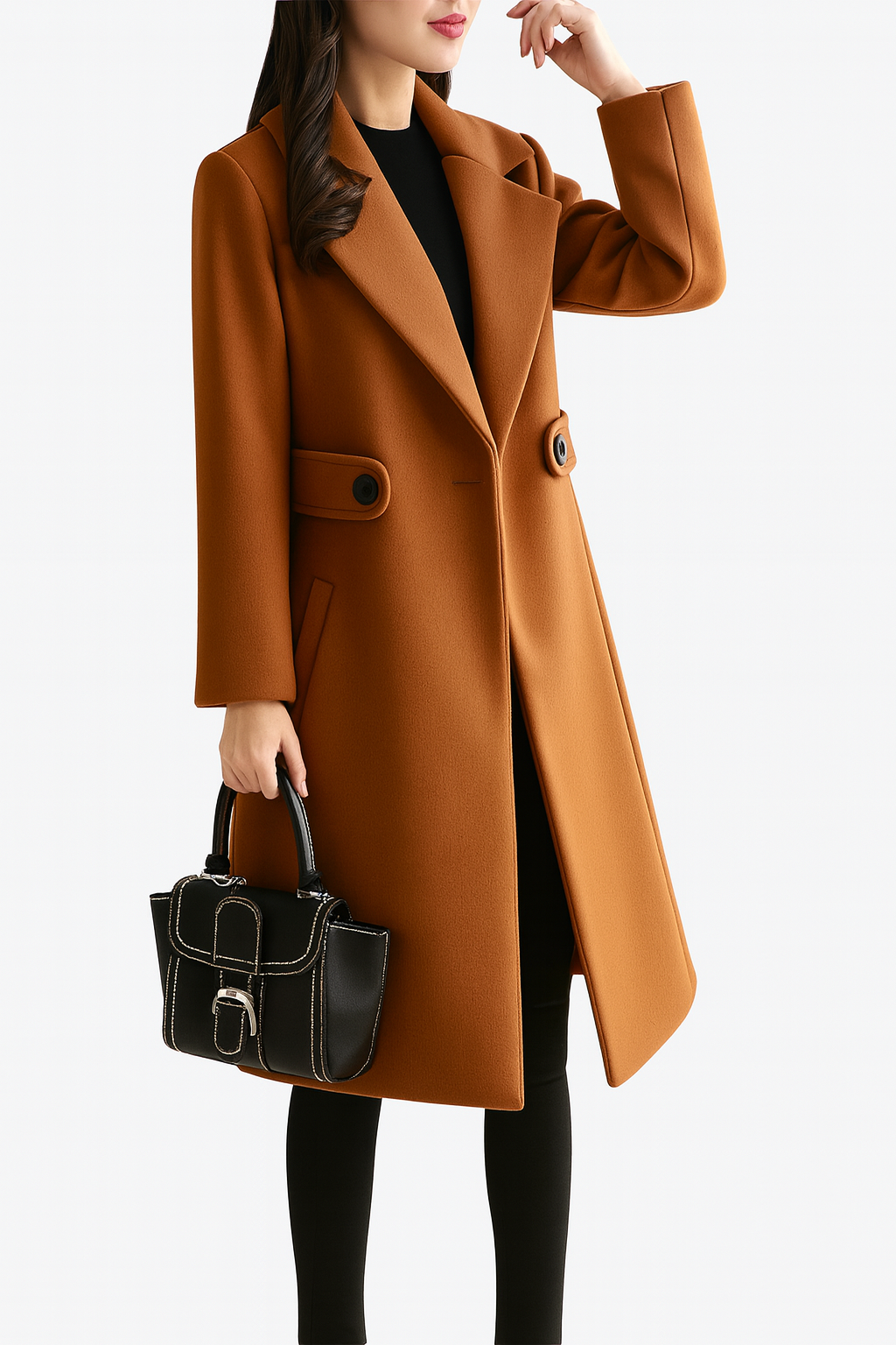 Chaqueta de invierno para mujer Chaqueta larga cálida elegante