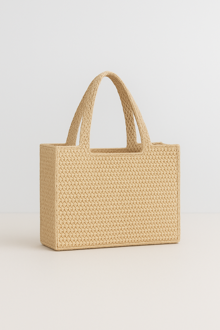 Luxury Raffia Beach Bag Women – Handmade Bag with Leather Handles