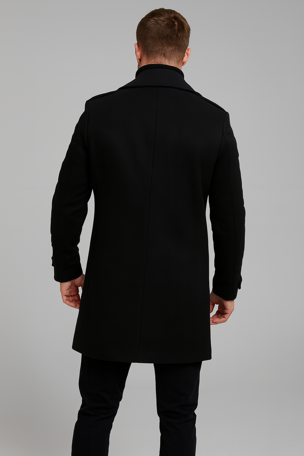 Manteau homme long en laine style vintage