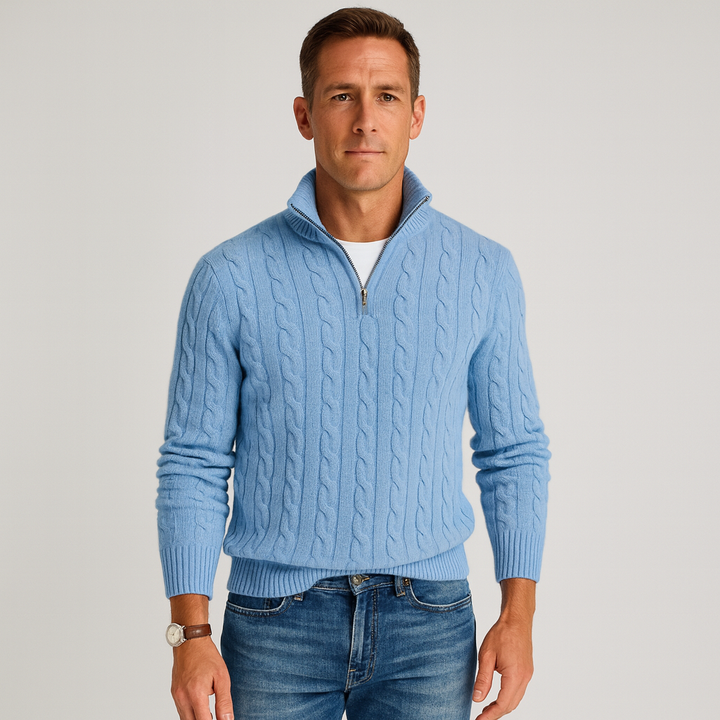 Half Cable-Knit