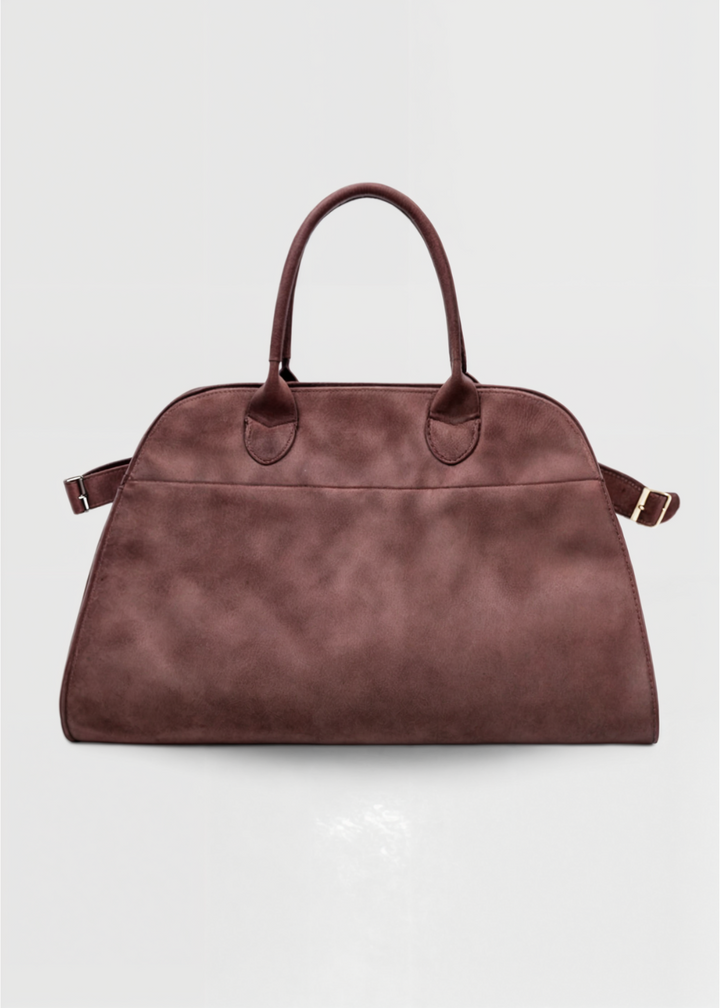 Vegan Suede Shoulder Bag Women – Small Handbag with Magnetic Closure