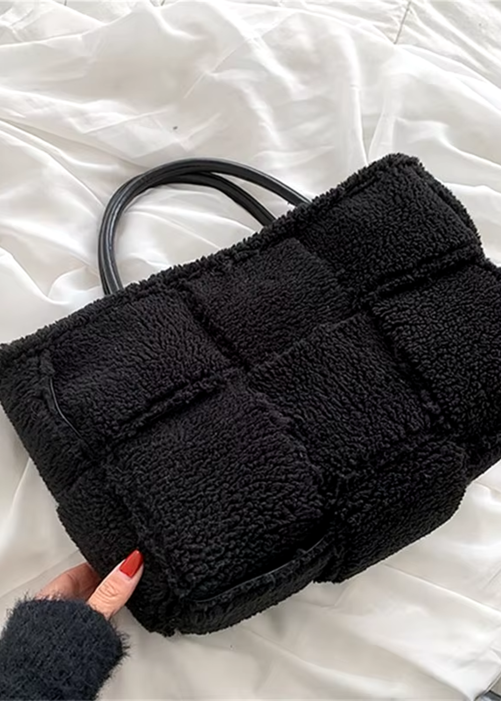 Handbag Women – Soft Bag with Zipper – Plush
