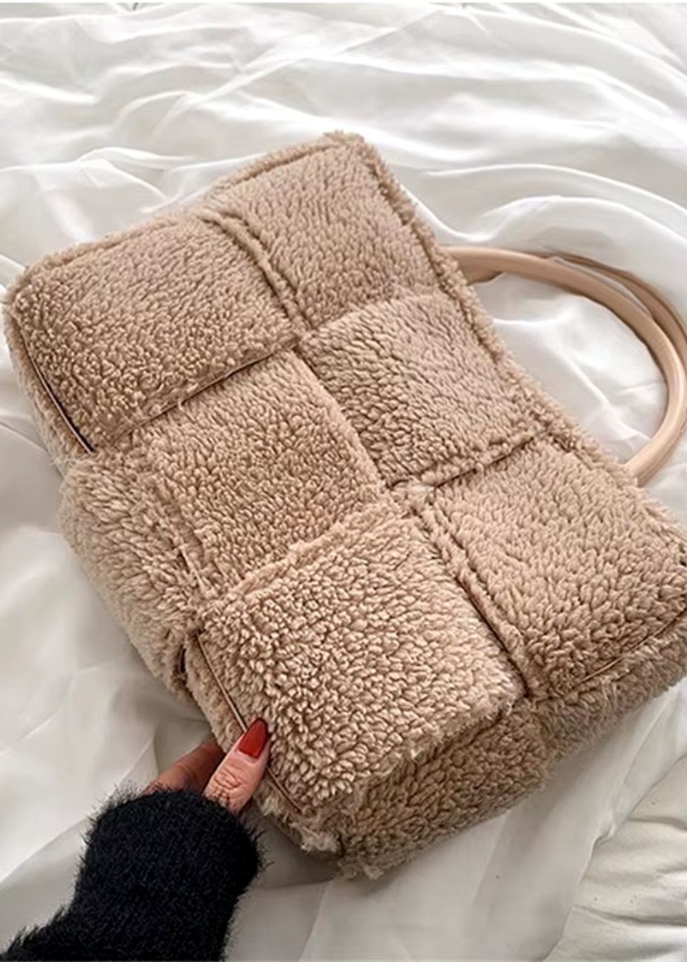 Handbag Women – Soft Bag with Zipper – Plush