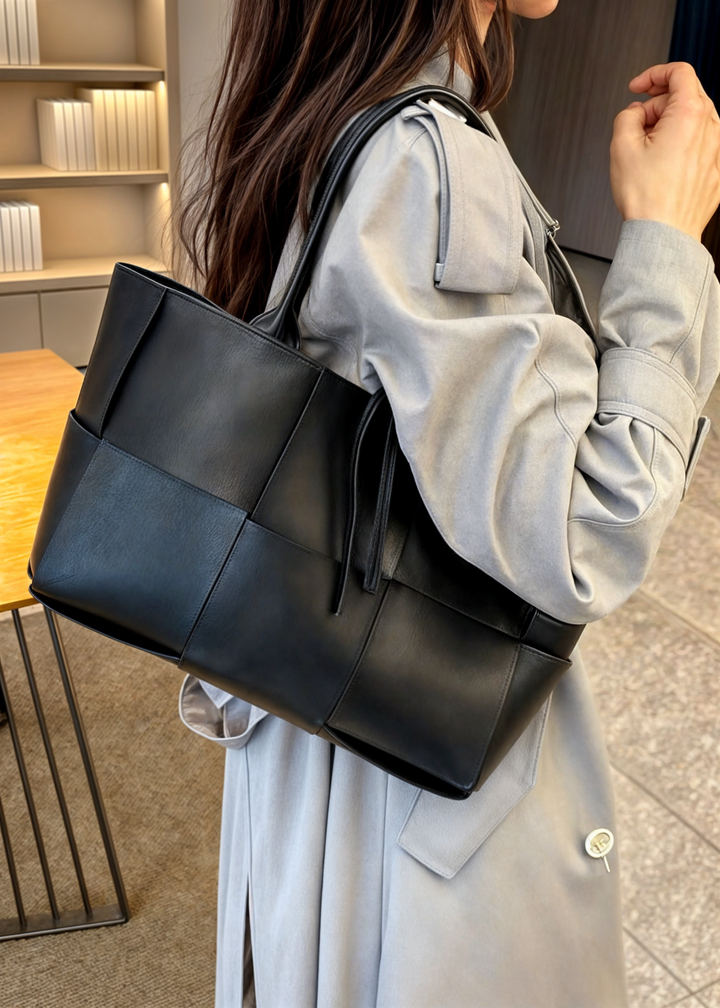 Handbag Women – Genuine Leather Bag – Braided Design