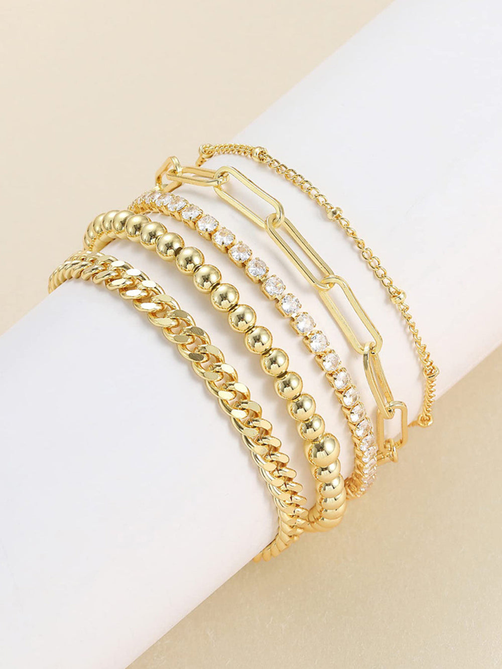 Damen Armband Set Titanstahl Geometrisch Modernes Design 1