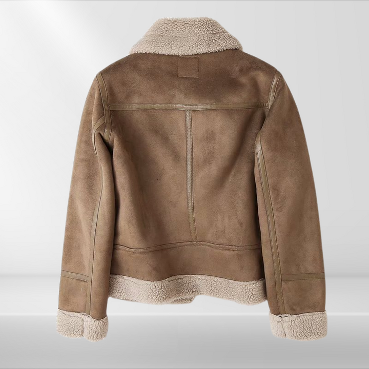 Women's bomber jacket fleece sherpa style fashionable casual