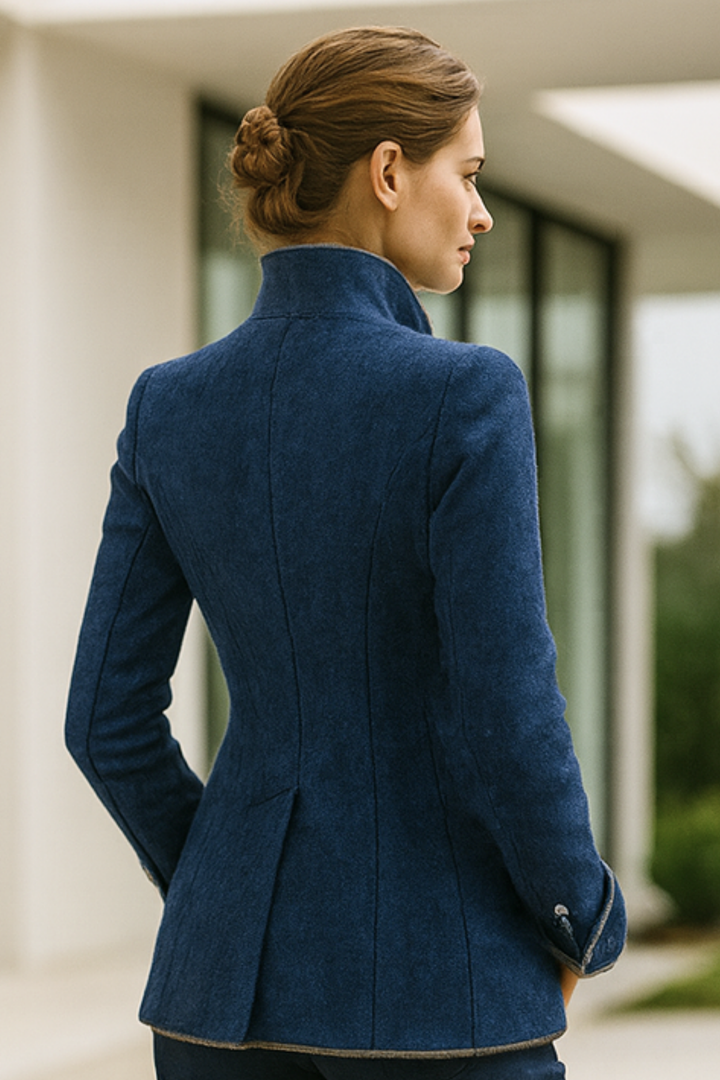 Damen Cardigan Hoher Kragen 4