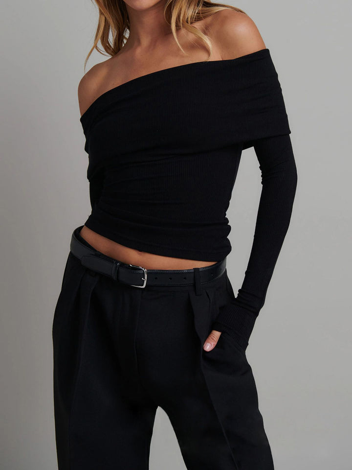 Women's Crop Shirt Long Sleeve