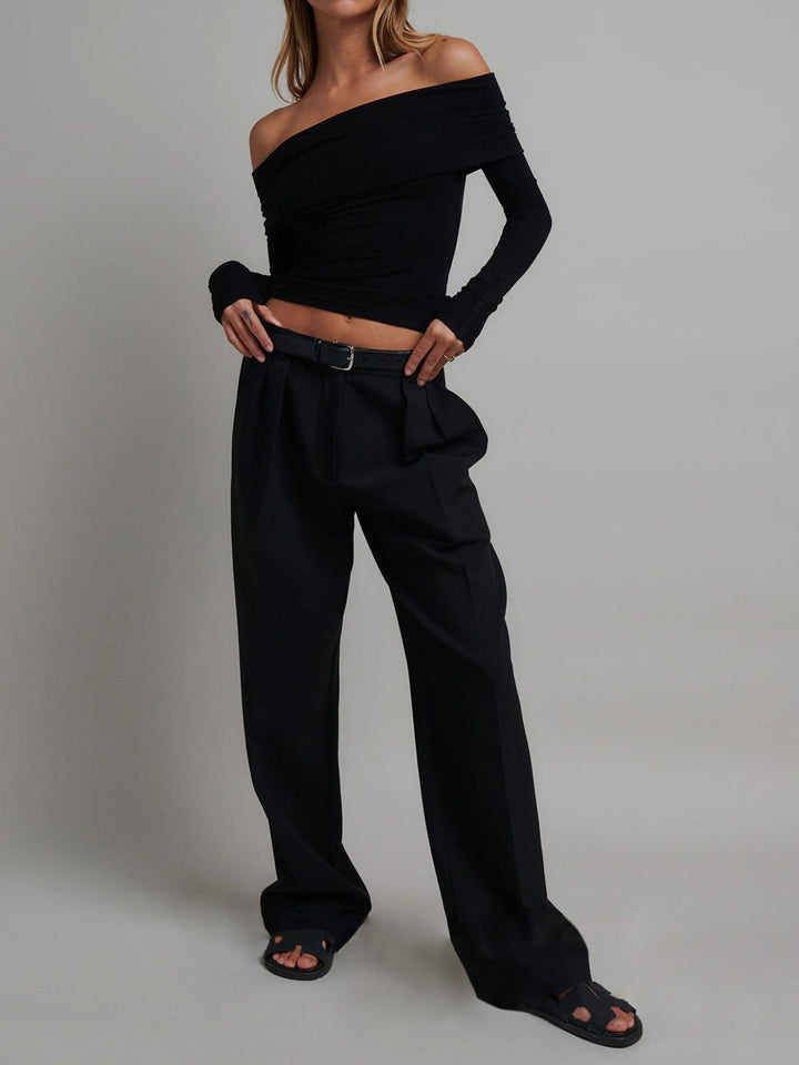 Women's Crop Shirt Long Sleeve