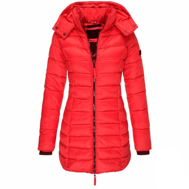 Women's Down Jacket Long Warm Stylish