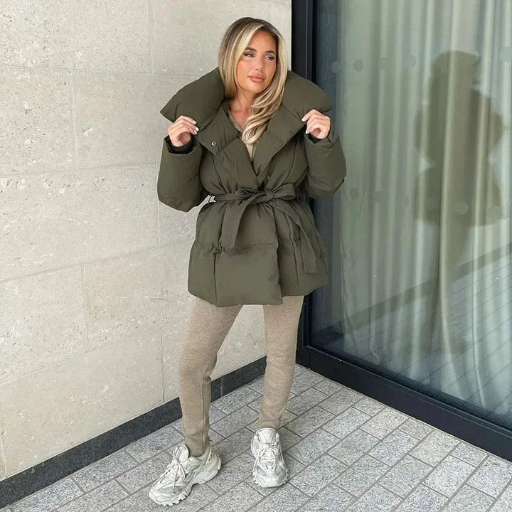 Women's Quilted Parka Elegant Winter Jacket