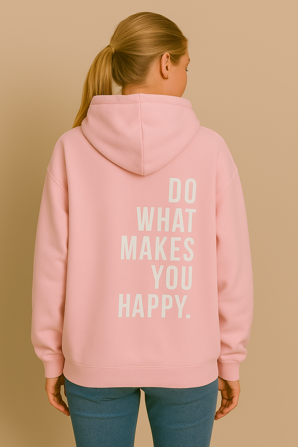 Damen Grauer Weicher Oversized Hoodie mit Kapuze und Textdruck 0