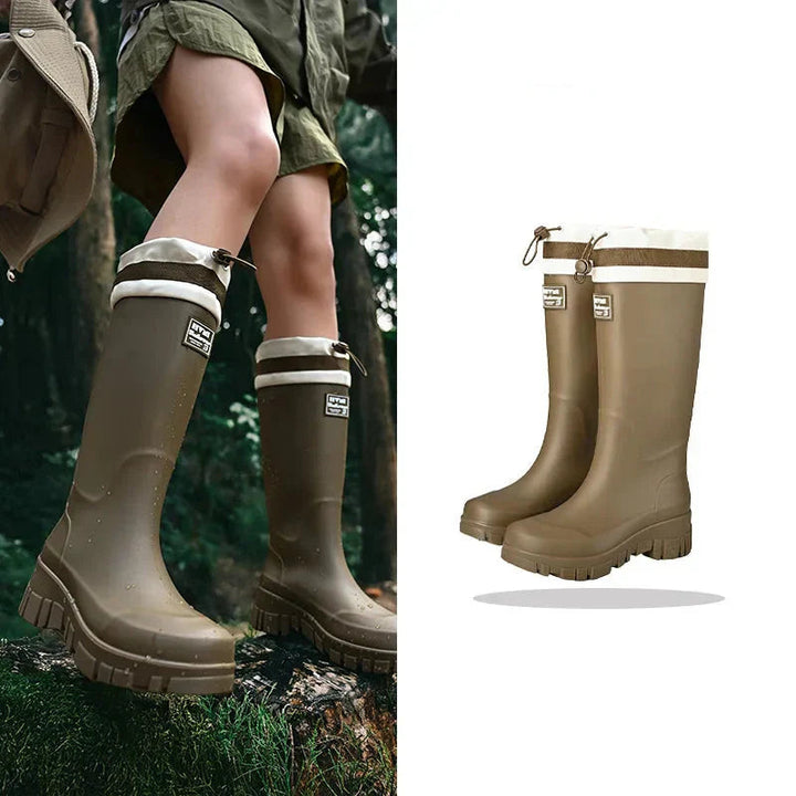 Women's Rubber Boots Retro Style Waterproof Non-slip