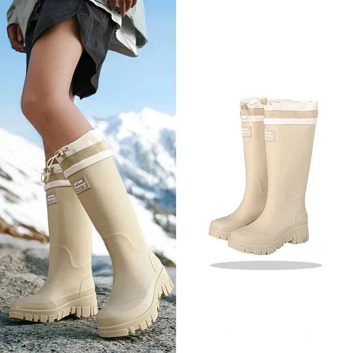 Women's Rubber Boots Retro Style Waterproof Non-slip