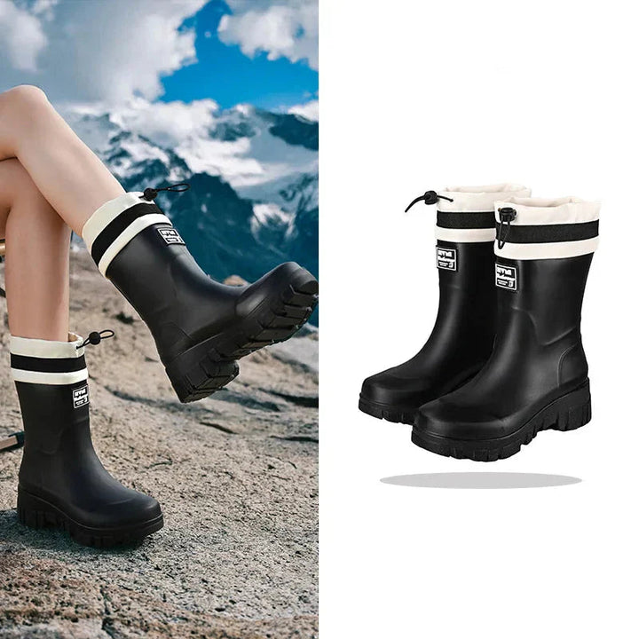 Women's Rubber Boots Retro Style Waterproof Non-slip