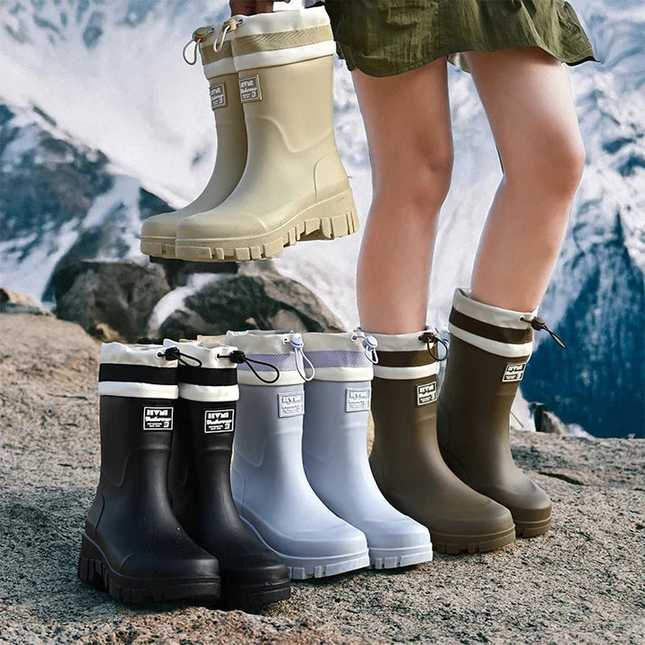 Women's Rubber Boots Retro Style Waterproof Non-slip