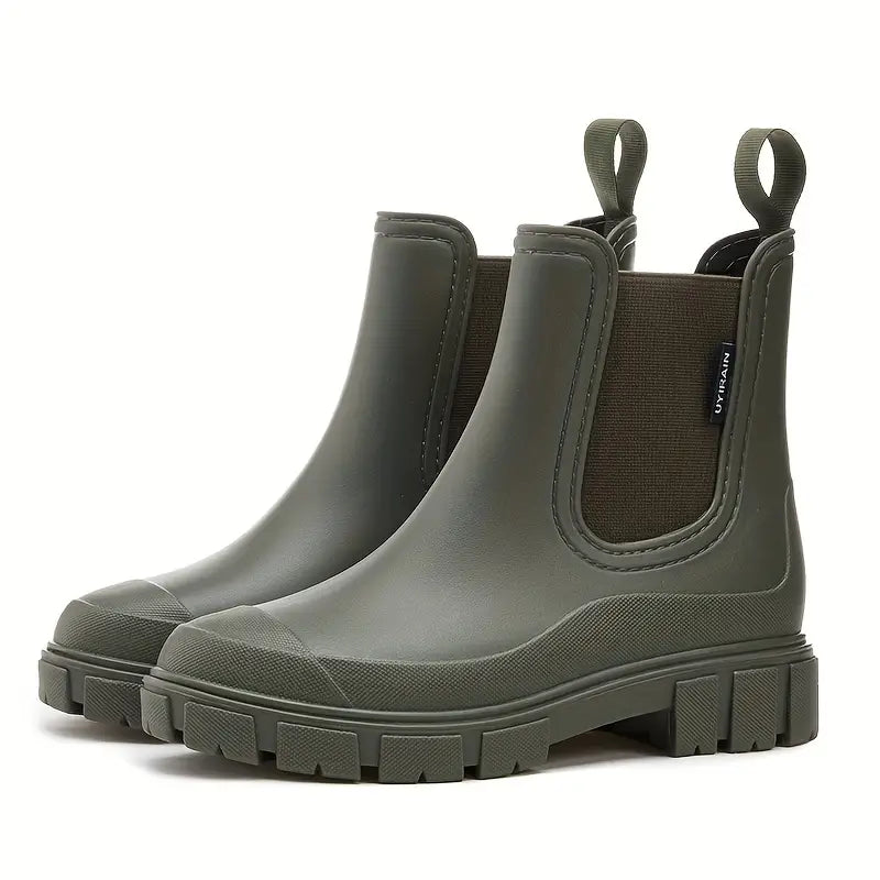 Women's Rubber Boots Waterproof Fashionable Lined
