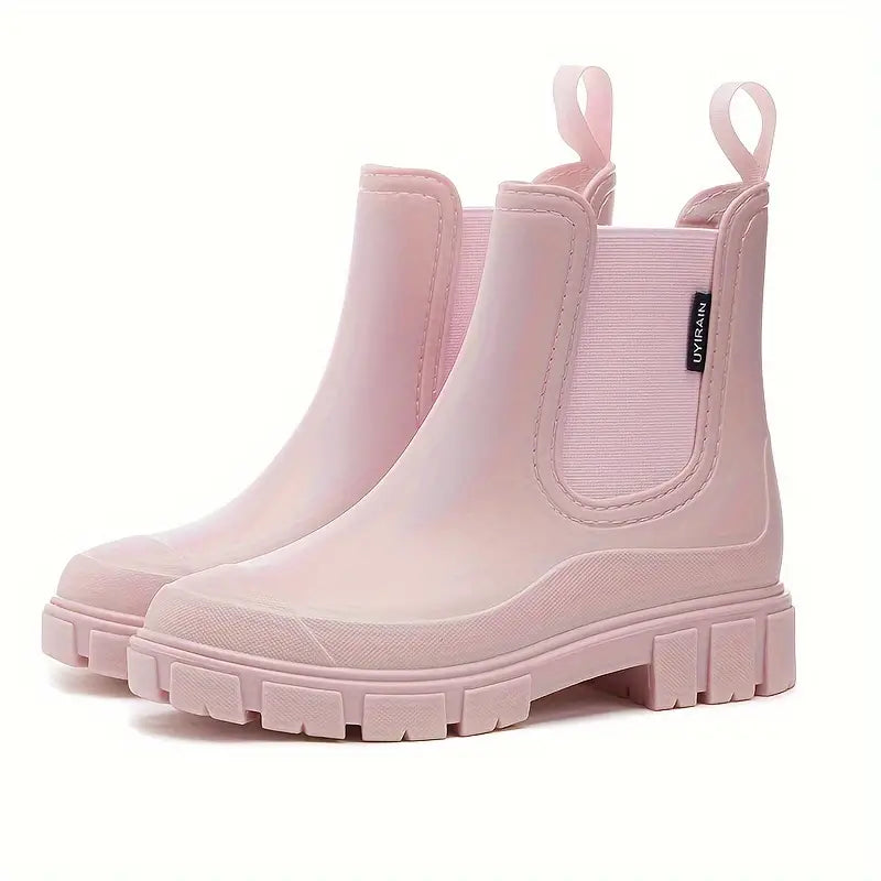 Women's Rubber Boots Waterproof Fashionable Lined