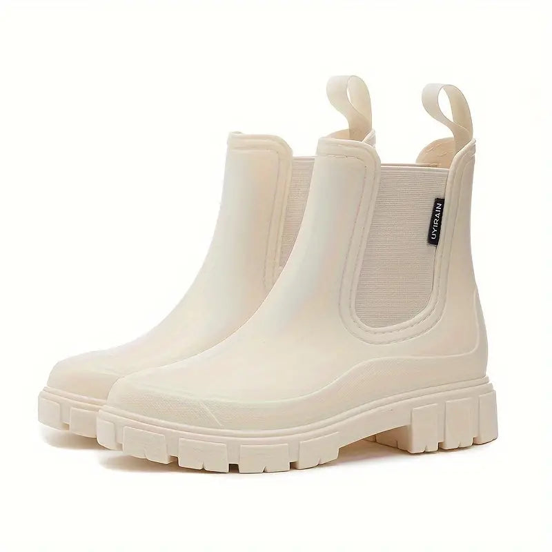 Women's Rubber Boots Waterproof Fashionable Lined