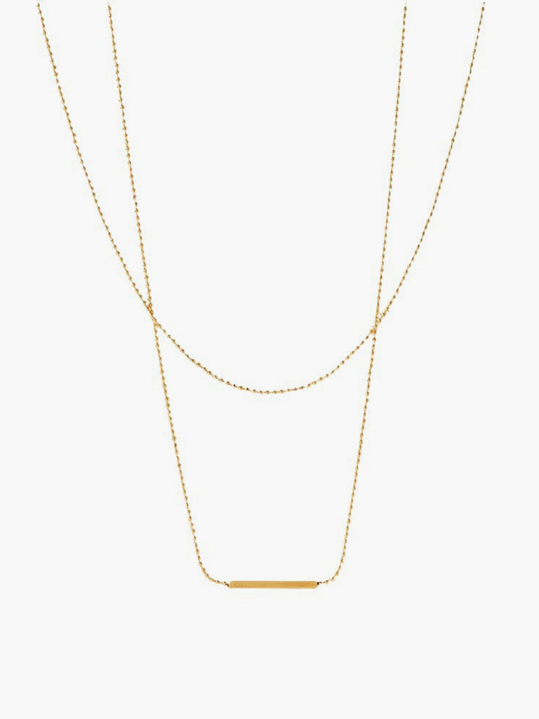 Damen Halskette Doppellagig Titanstahl Tropfen Design 1