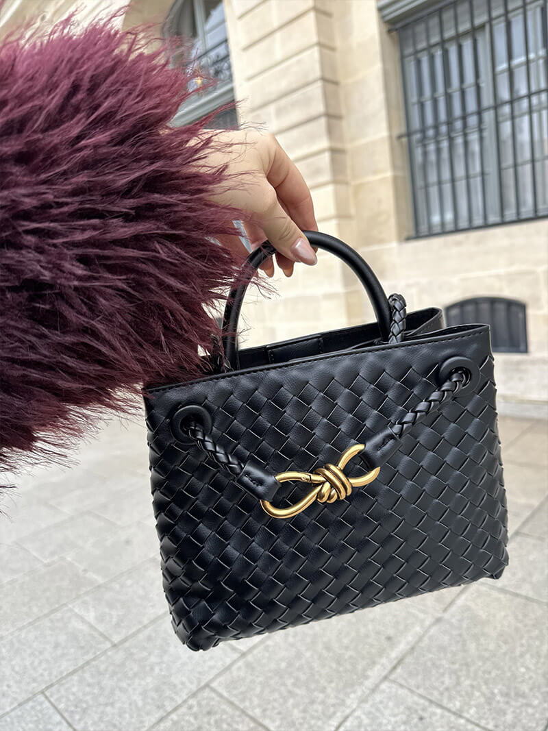 Women's Handbag Woven Structured Elegance
