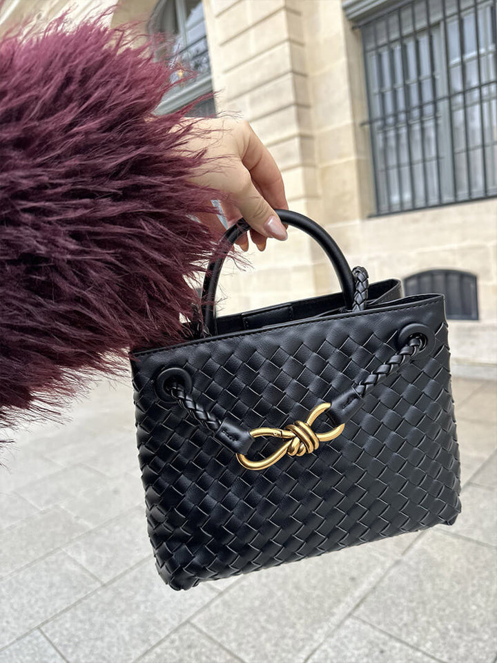 Women's Handbag Woven Structured Elegance