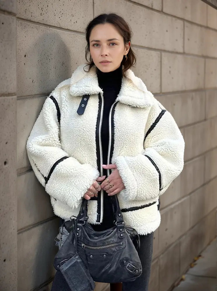Veste femme laine décontractée