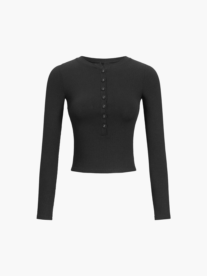 Women's long-sleeve shirt cotton crop stylish