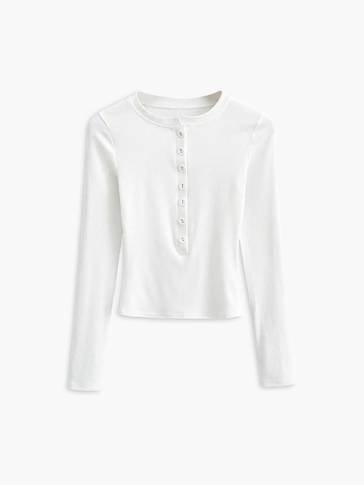 Women's long-sleeve shirt cotton crop stylish