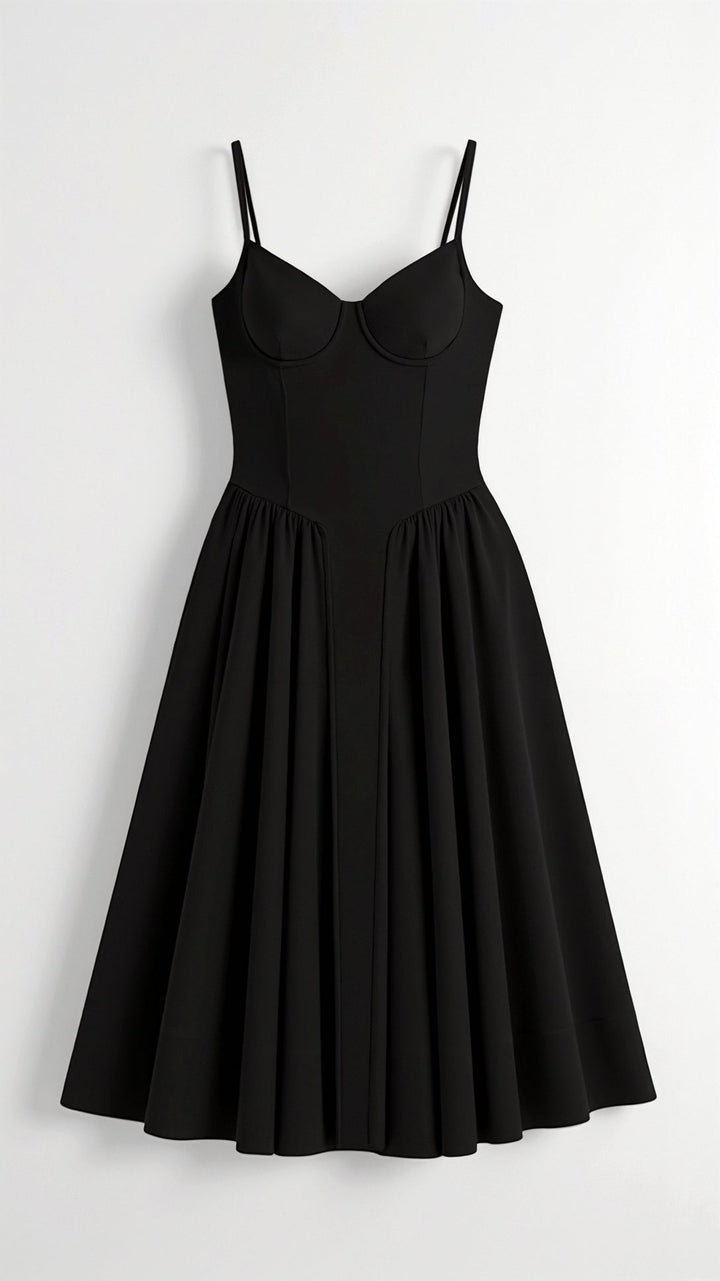 Damen Midikleid Korsett Stil Mit Vintage-Blumendruck – Festliches Kleid Für Hochzeitsgast 5