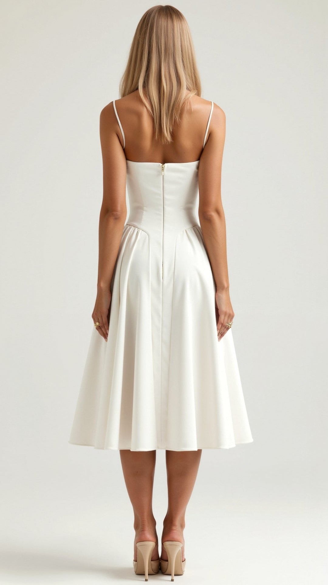 Damen Midikleid Korsett Stil Mit Vintage-Blumendruck – Festliches Kleid Für Hochzeitsgast 7