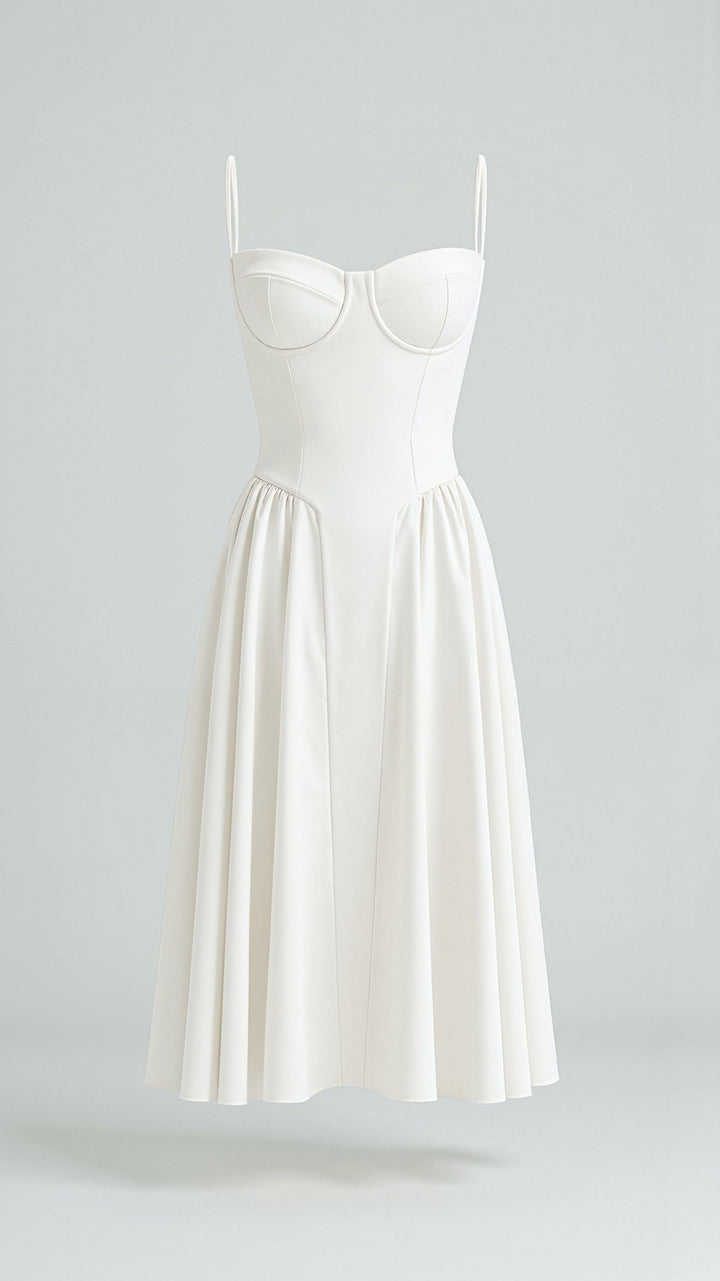 Damen Midikleid Korsett Stil Mit Vintage-Blumendruck – Festliches Kleid Für Hochzeitsgast 8