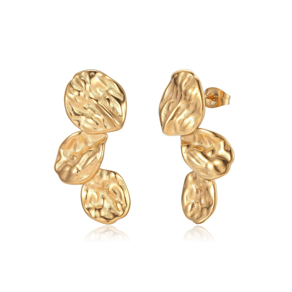 Damen Ohrringe Gold Metall Skulptural Modern 1