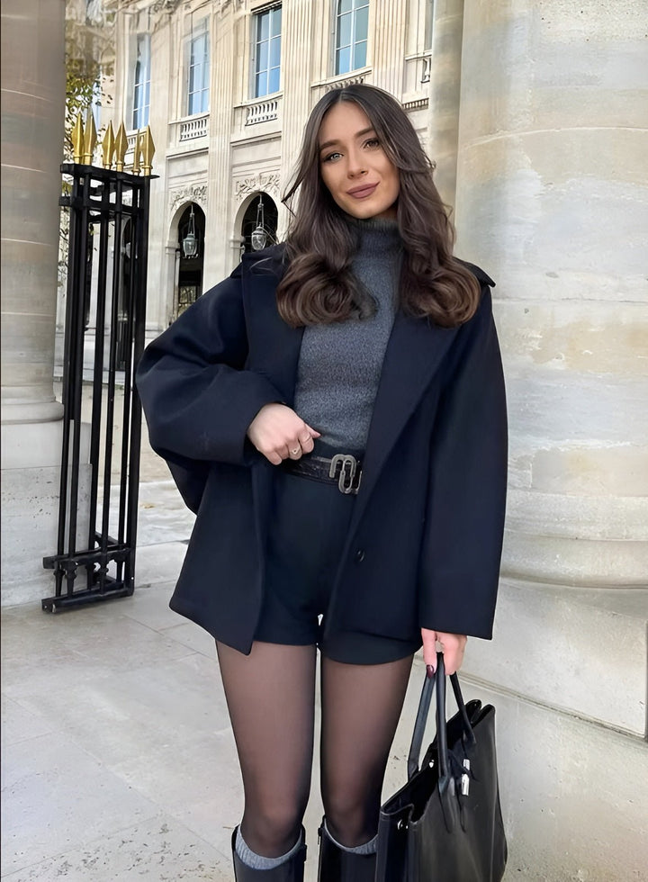 Women's Oversized Wool Jacket Trendy
