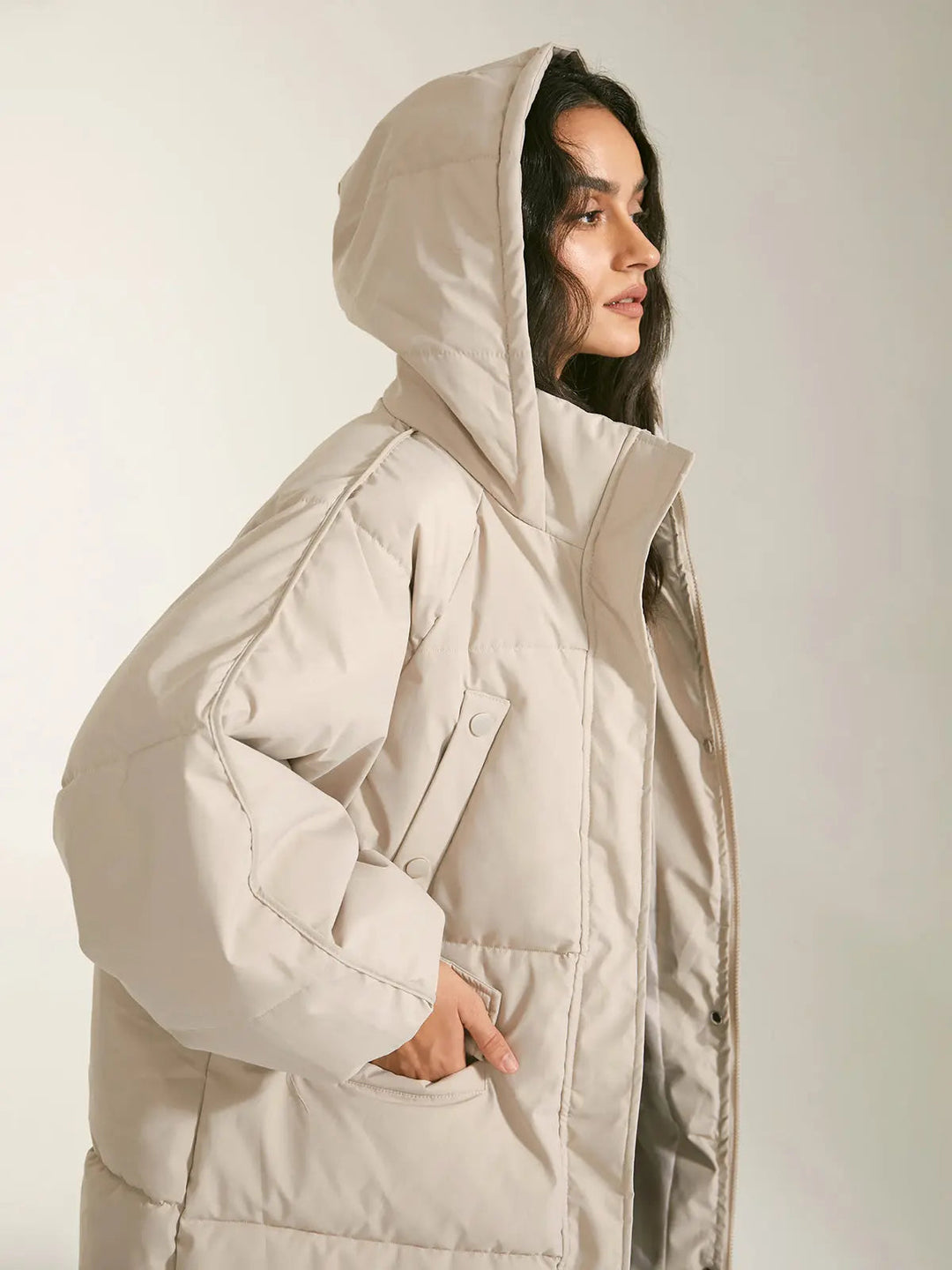 Women's puffer parka with hood Urban Style