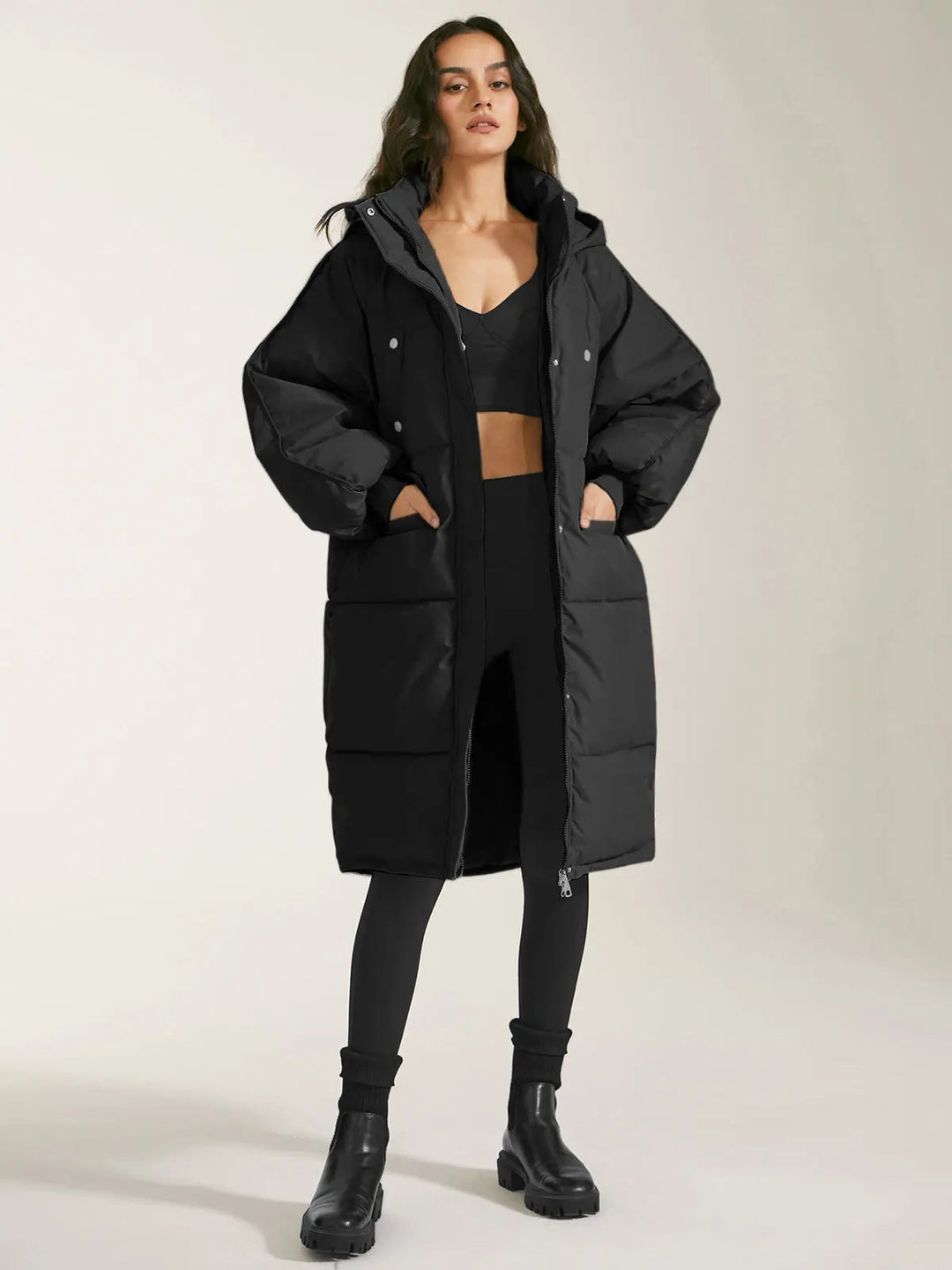 Women's puffer parka with hood Urban Style