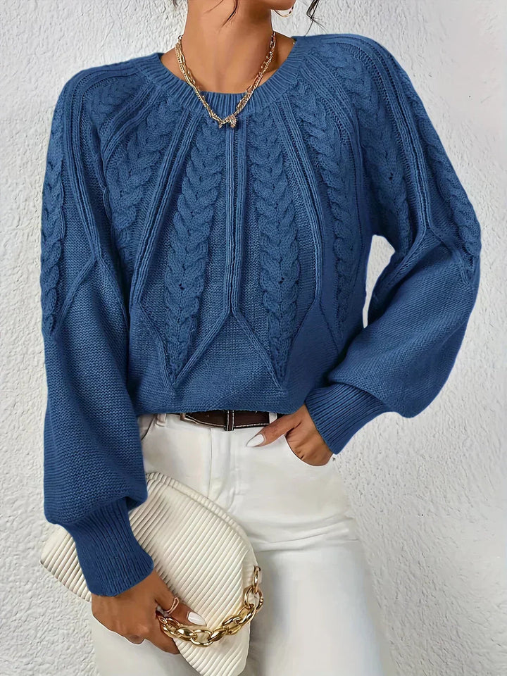 Women's Sweater Cotton Cable Knit Casual