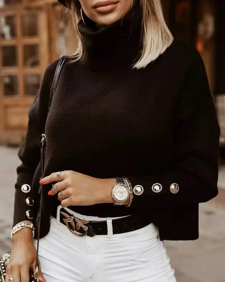Women's Sweater Knit Turtleneck Oversize Warm