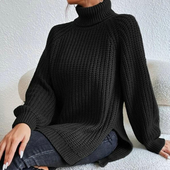 Women's Turtleneck Sweater Cotton Elegant