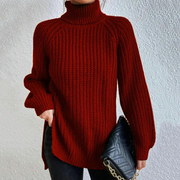 Women's Turtleneck Sweater Cotton Elegant