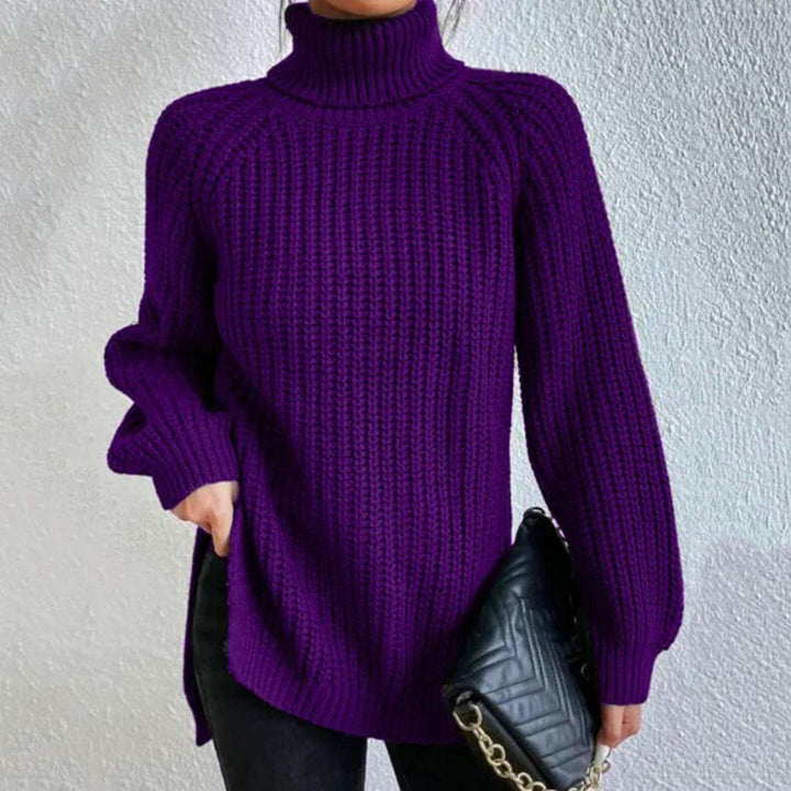 Women's Turtleneck Sweater Cotton Elegant