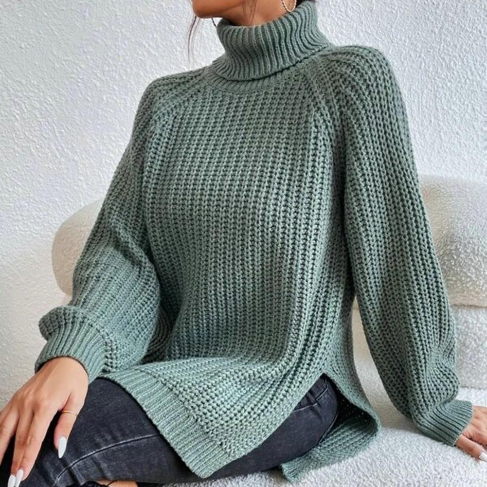 Women's Turtleneck Sweater Cotton Elegant