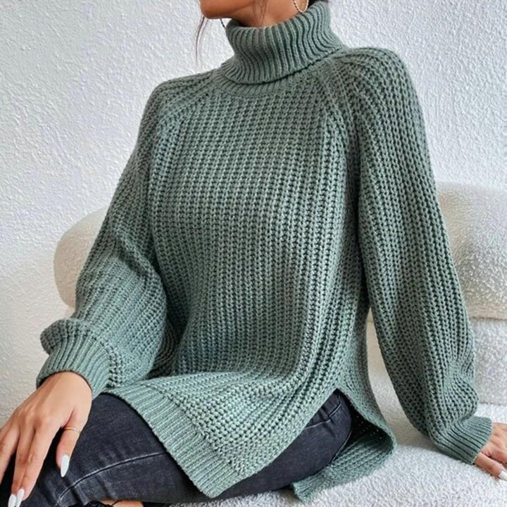 Women's Turtleneck Sweater Cotton Elegant