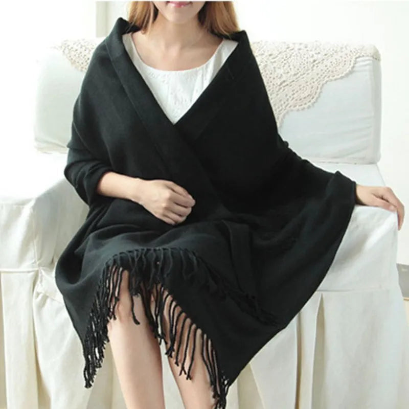 Women's Scarf Wool Diamond Pattern Elegant