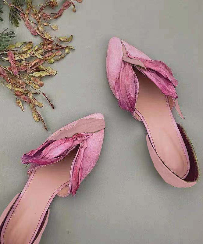 Damen Schuhe Rosa Flach 5